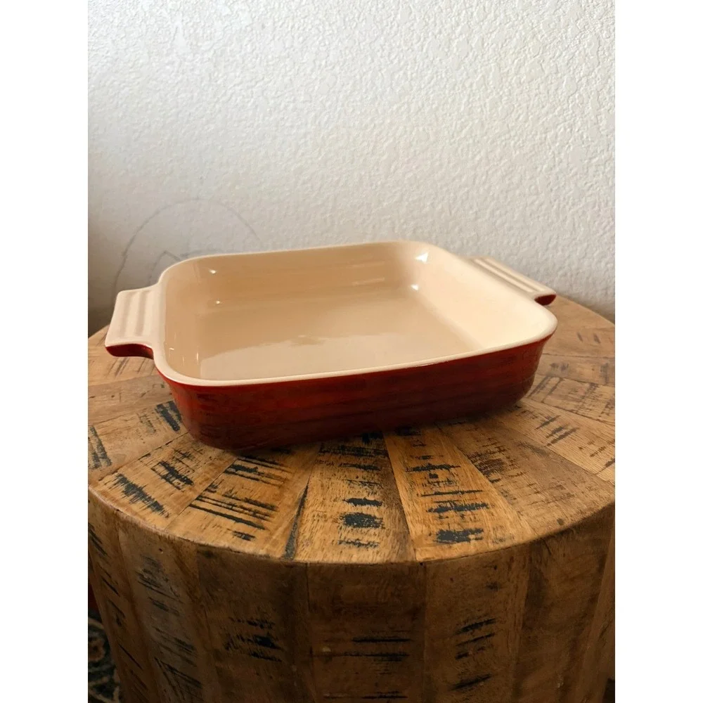 Le Creuset Heritage Square Stoneware Baker Cerise Red 8 x 8 x 2 Casserole Dish